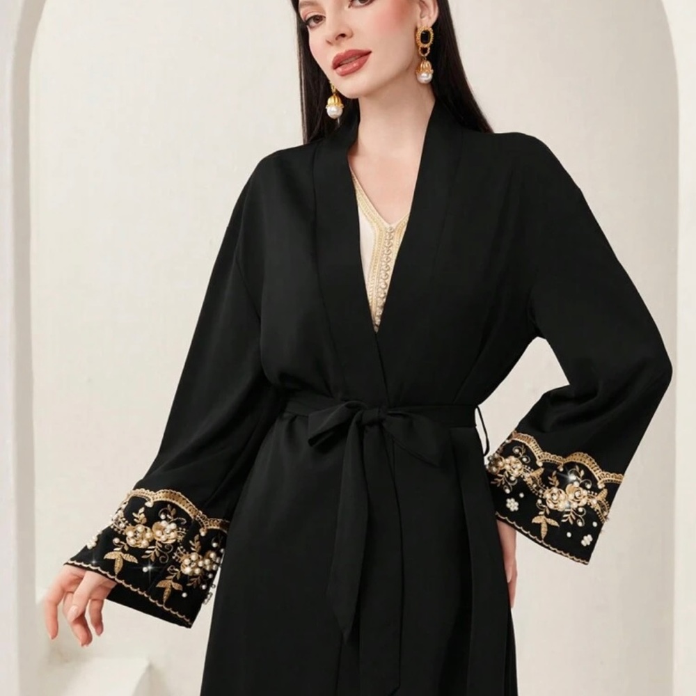 🚫Sold🚫 Black Abaya Dubai Saudi Farasha
Kaftan Jilbab Khimar Hijab Modest
Eid - Picture 2 of 9